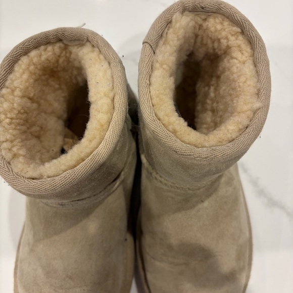 UGG Tan ultra mini Shearling Boots - Picture 4 of 10